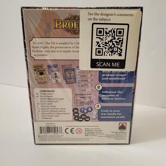 Profiteers - Stronghold Games - Civil War Finance Strategy Board Game SEALED NEW - Picture 2 of 7